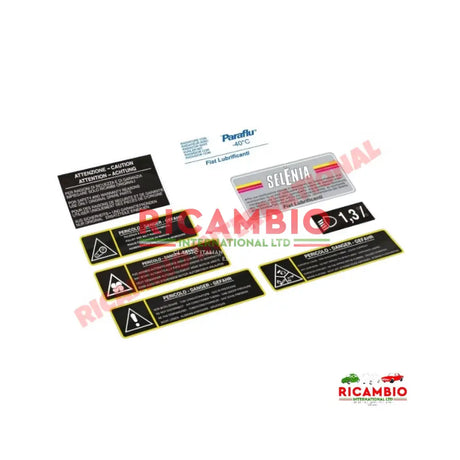 Complete Engine Sticker Kit - Classic Fiat Panda - Stickers & Badges