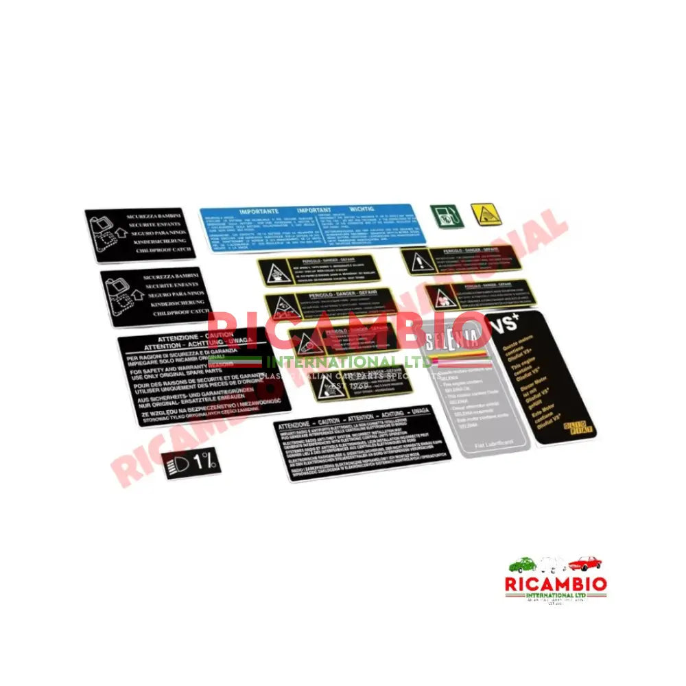 Complete Engine Sticker Kit - Lancia Delta Integrale,Evo - Stickers & Badges
