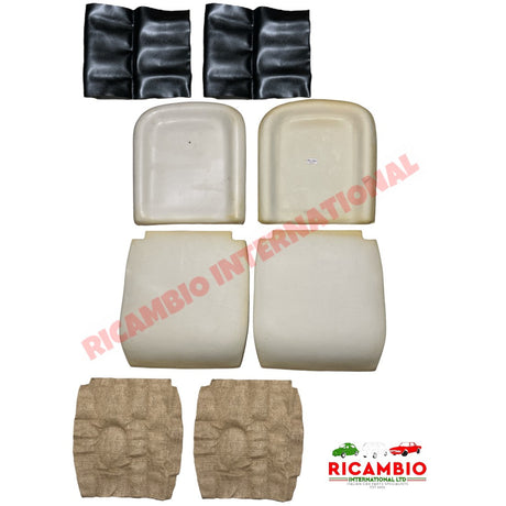 Complete Front Seat Rebuild Kit - Classic Fiat 500 N/D/F/L/R/G - Seat Covers - Padding and Seat Spring