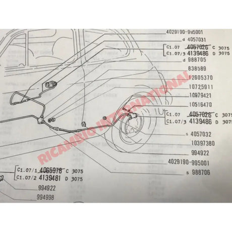 Complete Galvanised Steel Brake Pipe Kit - Classic Fiat 500 - Brakes & Associated Items