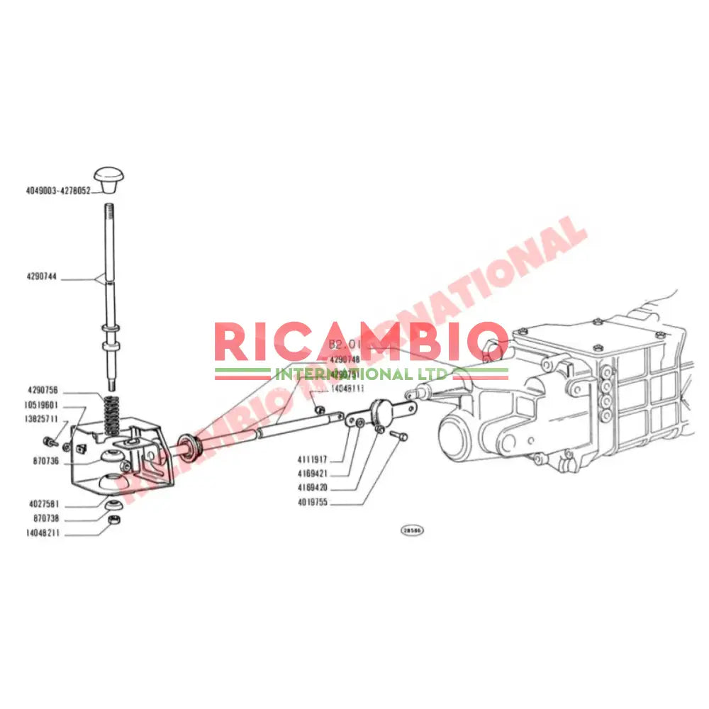 Complete Gear Lever/Linkage Assembly - Classic Fiat 500 126 - Gearbox and Parts