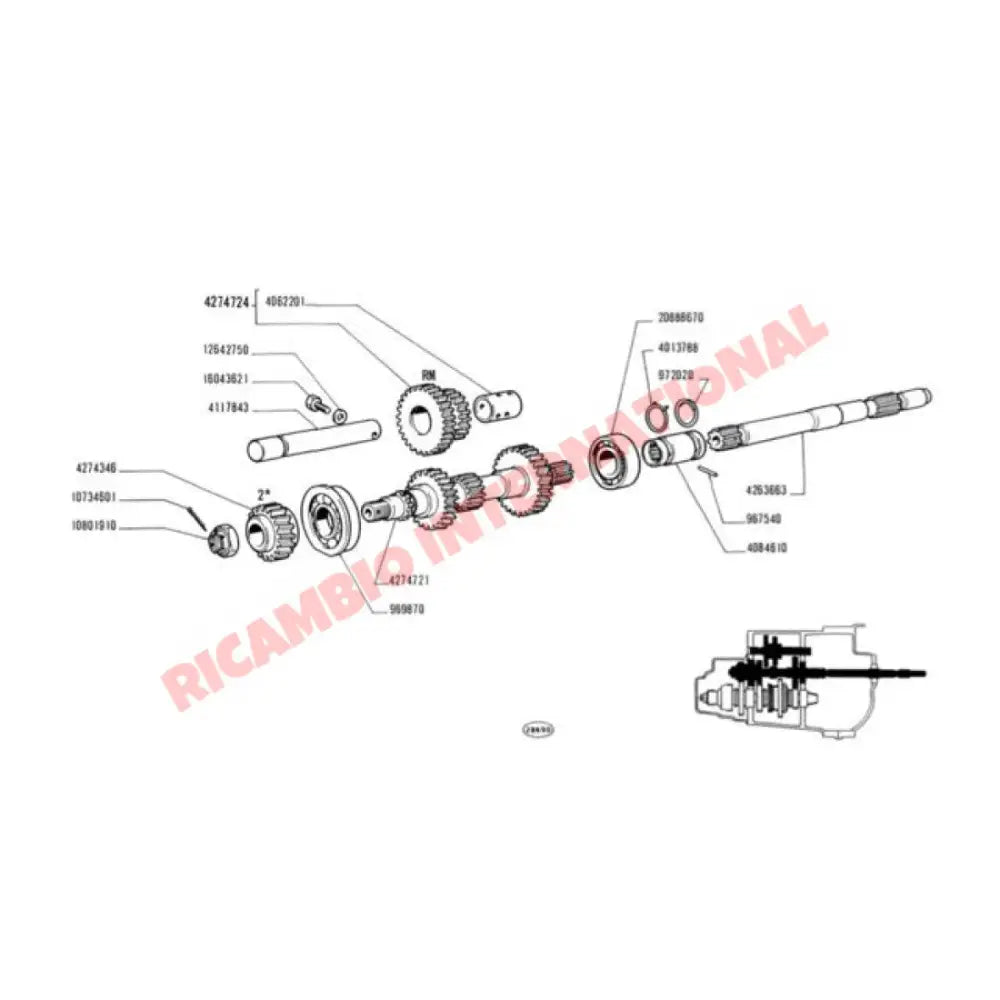 Complete Gearbox Bearing Kit (6 piece) - Classic Fiat 500 126 - Bearings