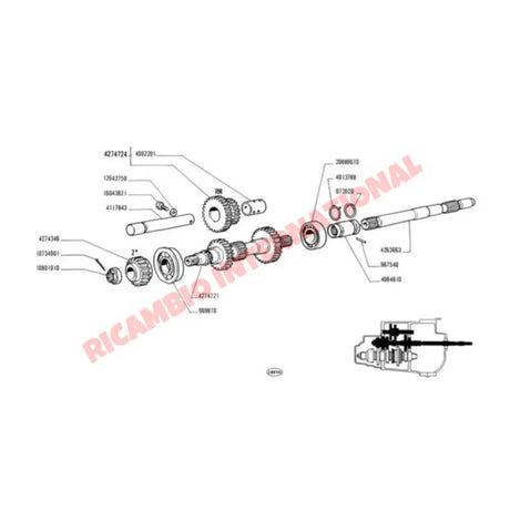 Complete Gearbox Bearing Kit (6 piece) - Classic Fiat 500 126 - Bearings