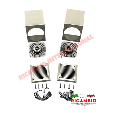 Complete Grey Speaker Pod Kit - Classic Fiat Panda - Accessories & Interior Parts