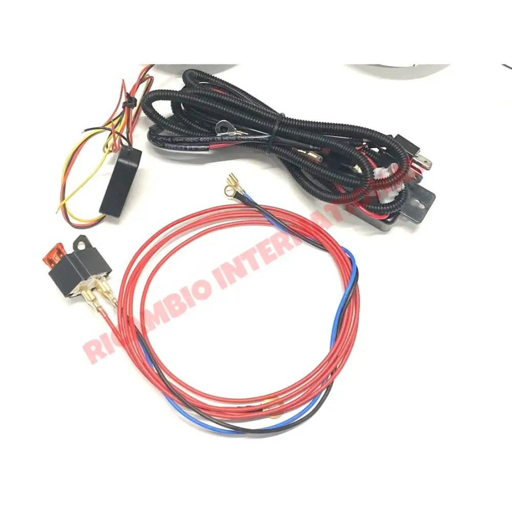 Complete LED HALO Head Lamp Kit (Black Reflector) - Classic Fiat 500 - Modifications