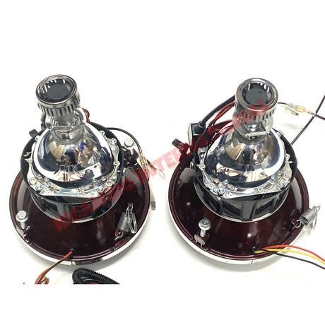 Complete LED HALO Head Lamp Kit (Chrome Reflector) - Classic Fiat 500 - Lighting & Associated Items