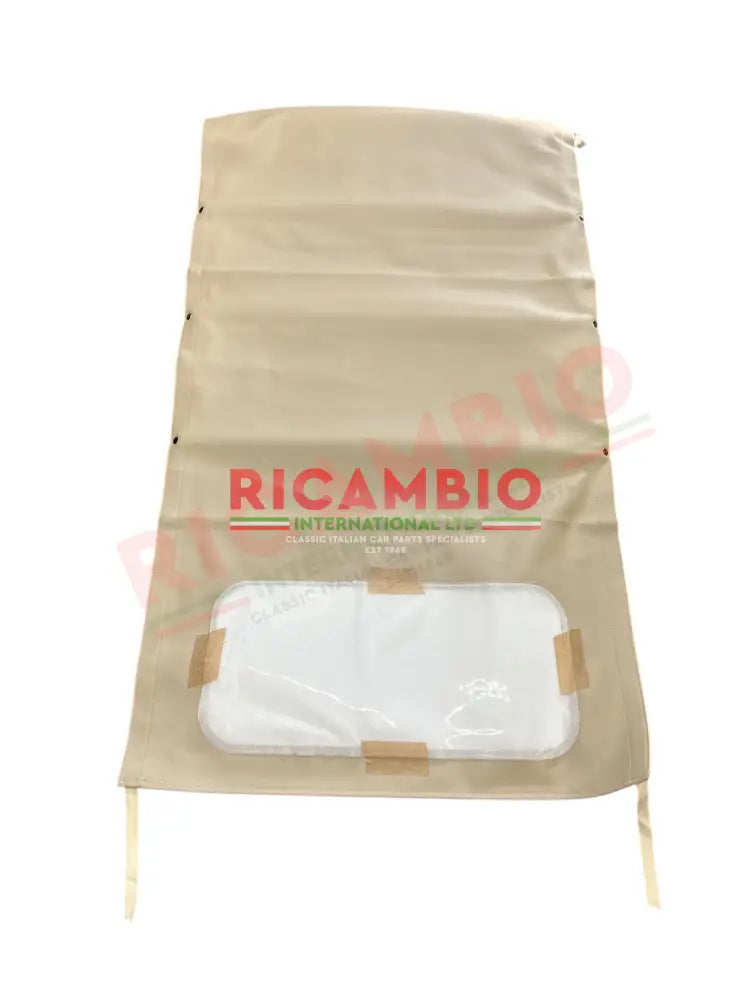Complete Long Sunroof Assembly (IVORY/CREAM) - Classic Fiat 500 - Fiat 500 N/D Long Sunroof Canvas