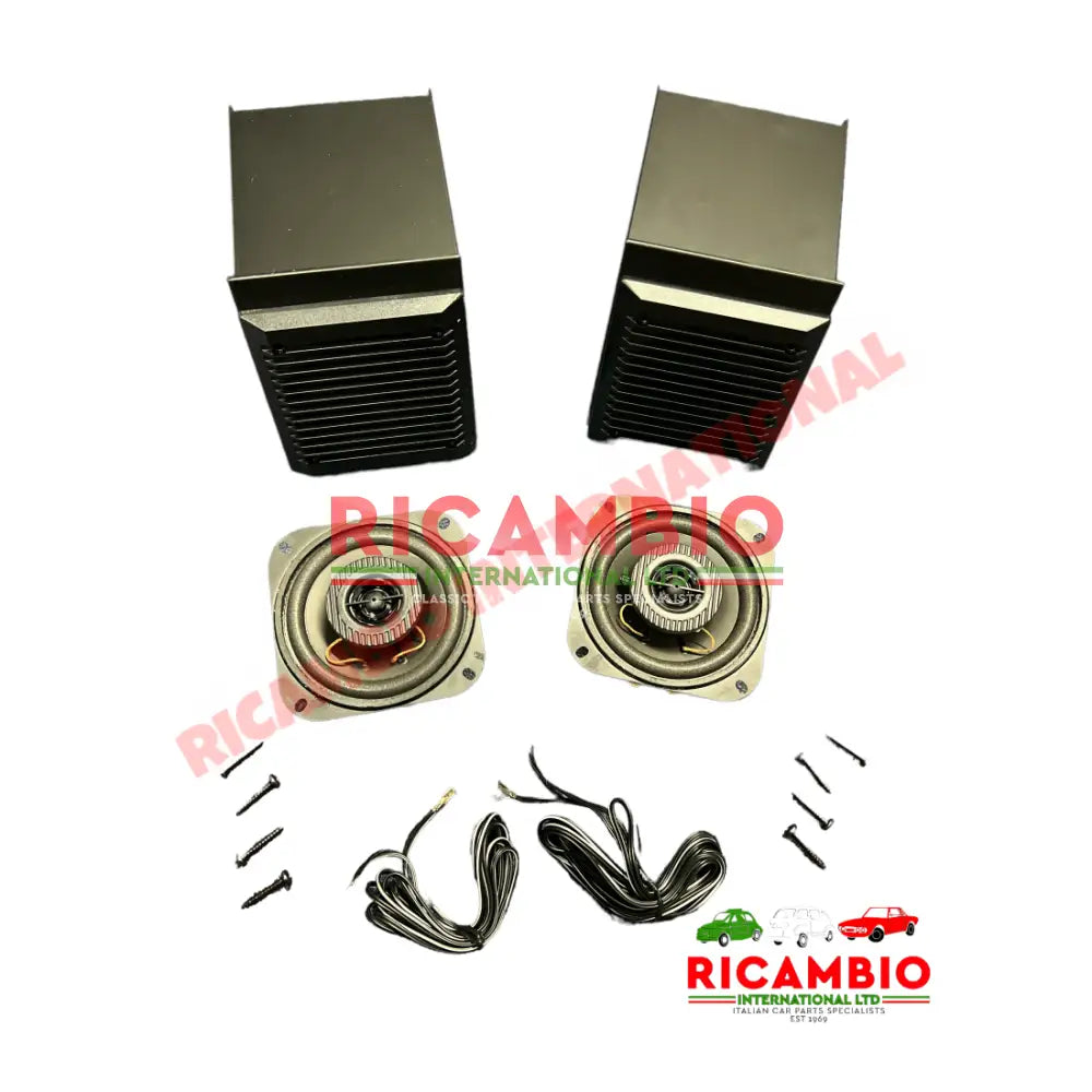 Complete Speaker Pod Kit (BLACK)- Classic Fiat Panda - Accessories & Interior Parts