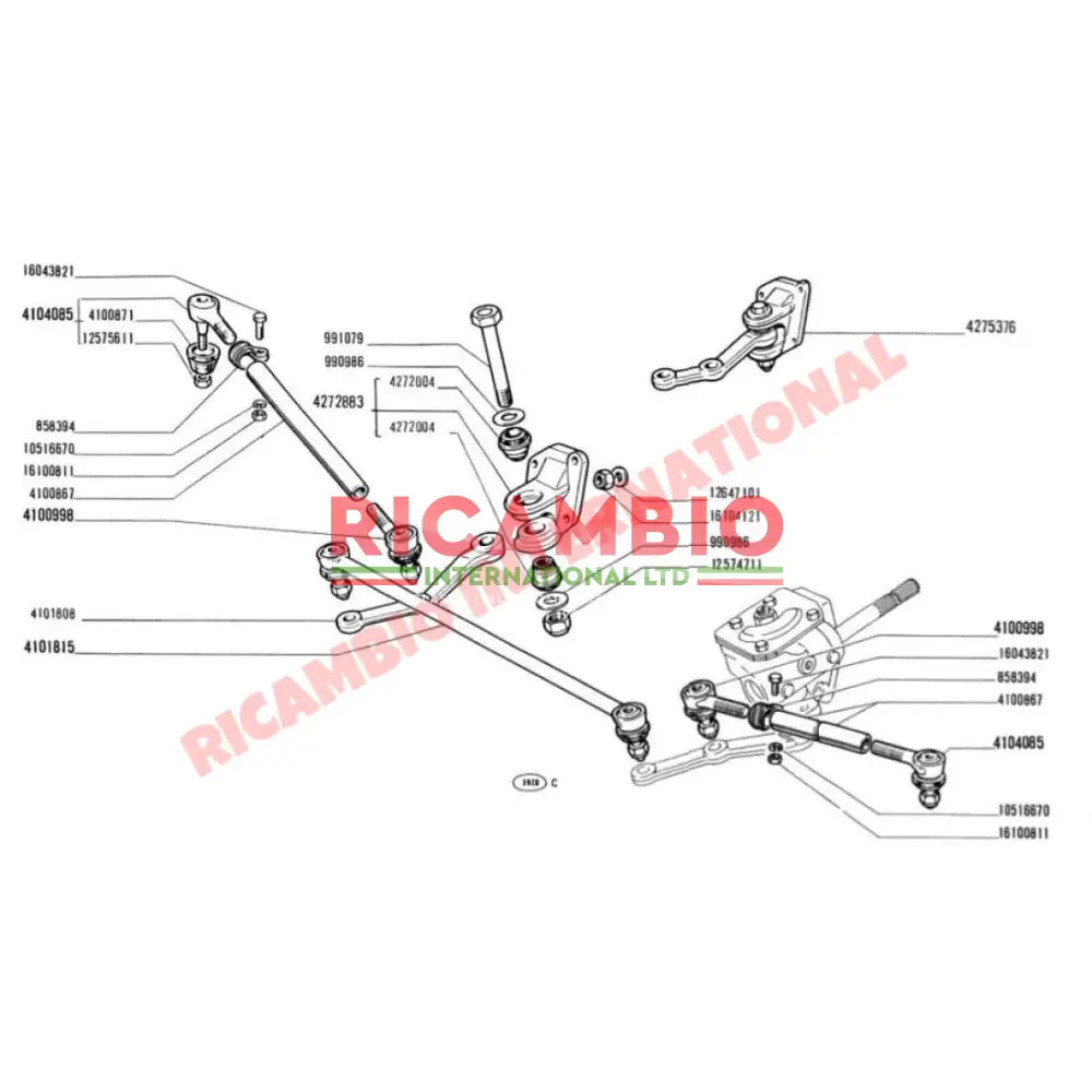 Complete Steering Joint Kit (12mm) - Classic Fiat 500 126 - Steering