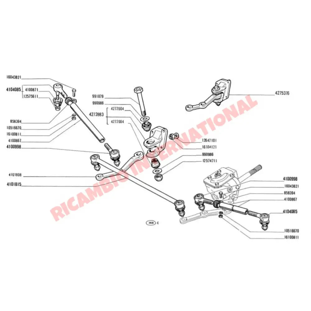 Complete Steering Joint Kit with Grease Nipple (10mm) - Classic Fiat 500 N/D/G - Steering