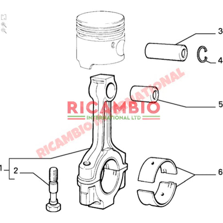 Con Rod Bearings (STD) - Fiat Panda Uno Cinquento Seicento - Engine Parts