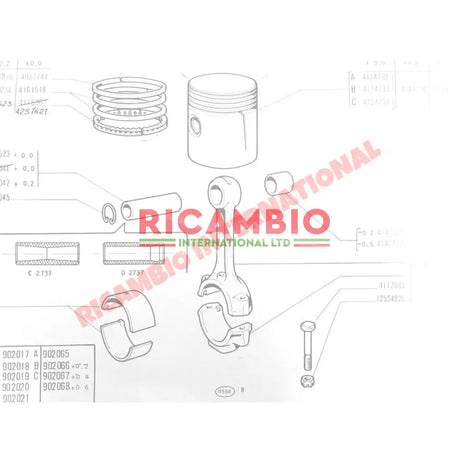 Con Rod Bolt & Nut Kit - Classic Fiat 500 126 - Mechanical and Engine Parts