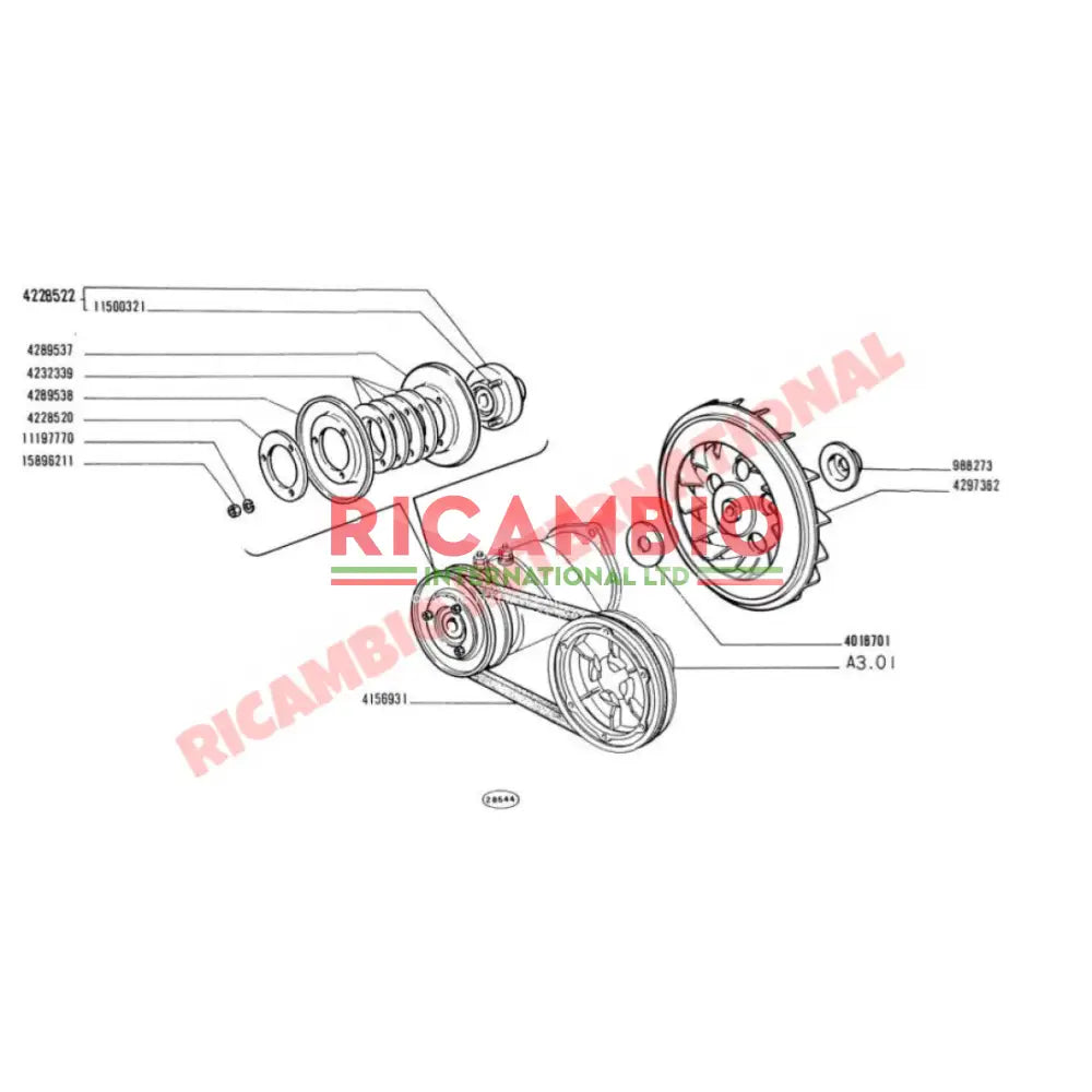Cooling Fan Dynamo/Generator Hub - Classic Fiat 500 126 - Heating & Cooling