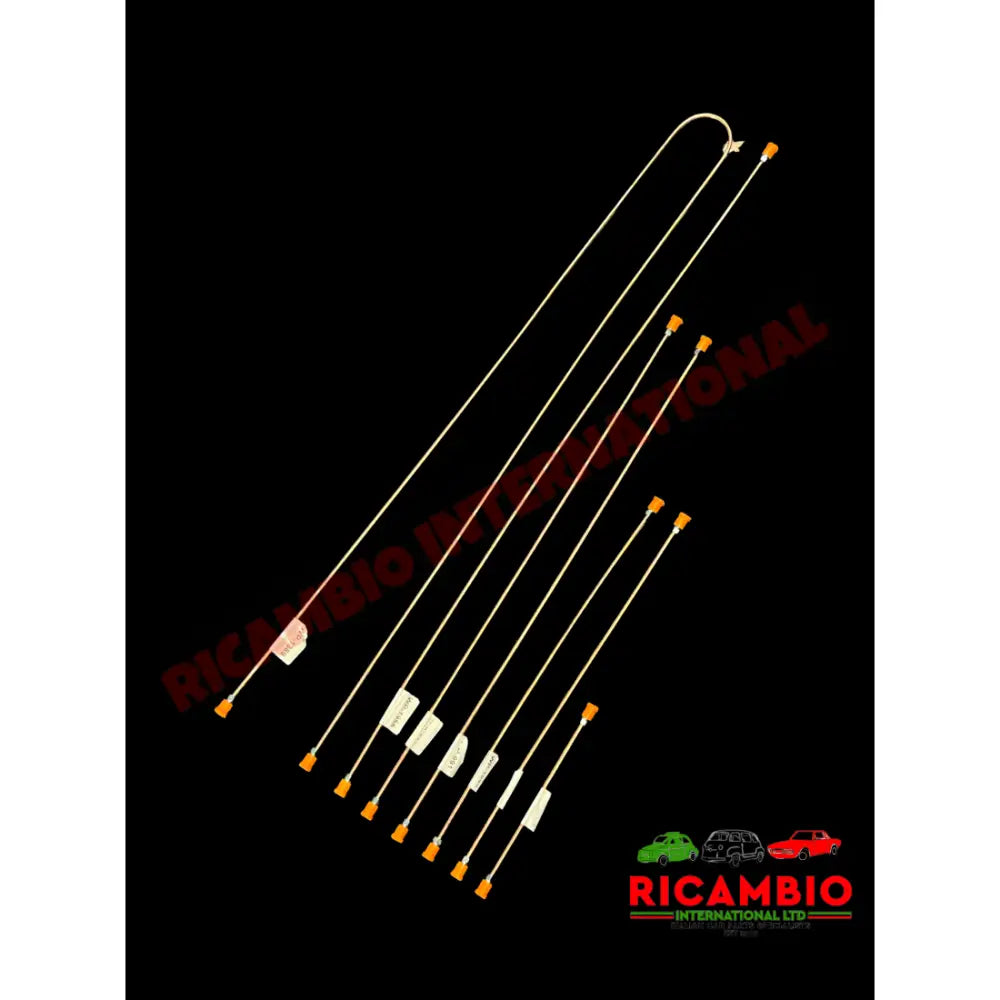 Copper Brake Pipe Kit (7 piece) - Classic Fiat 500 F/L/R all models - Brakes & Associated Items