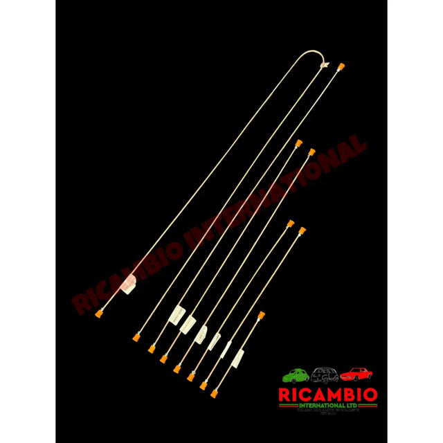 Copper Brake Pipe Kit (7 piece) - Classic Fiat 500 F/L/R all models - Brakes & Associated Items
