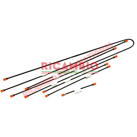 Complete Black Coated Copper Brake Pipe Kit - Classic Fiat 500 - Brakes & Associated Items