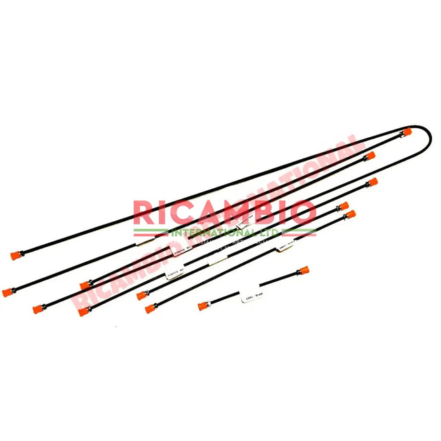 Complete Black Coated Copper Brake Pipe Kit - Classic Fiat 500 - Brakes & Associated Items