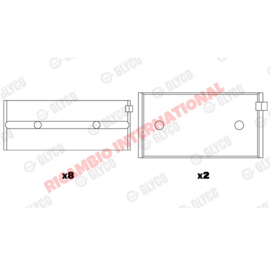 Crankshaft Bearing Kit - Fiat 127 Sport Lancia Y10 GT Autobianchi Y10