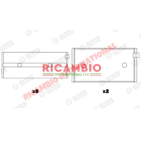 Crankshaft Bearing Kit - Fiat 127 Sport Lancia Y10 GT Autobianchi Y10