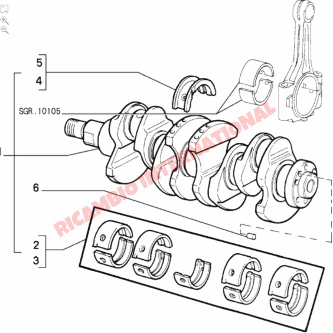 Crankshaft Bearing Set (STD) - Classic Fiat Panda,Uno,Cinquecento,Punto Lancia Y10 - Engine Parts
