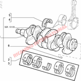 Crankshaft Bearing Set (STD) - Classic Fiat Panda,Uno,Cinquecento,Punto Lancia Y10 - Engine Parts