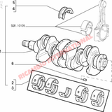 Crankshaft & Bearings Kit - Classic Fiat Panda Uno - Engine Parts