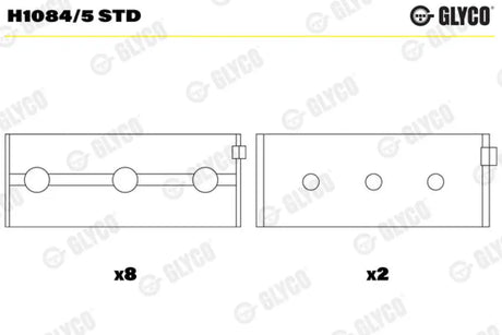 Crankshaft Main Bearing Set (STD) - Fiat Coupe,Tipo Lancia Delta,Thema