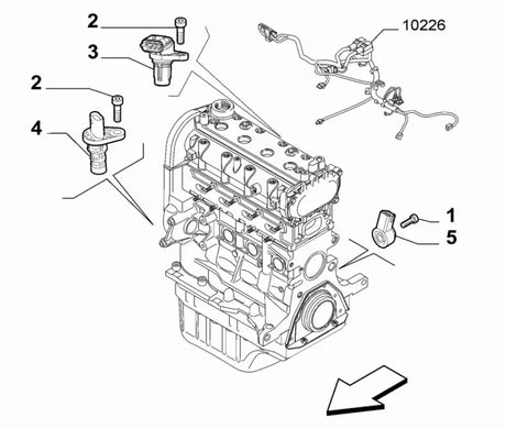 Crankshaft Pulse Sensor - Abarth 595,695 New 500,New Panda - sensor