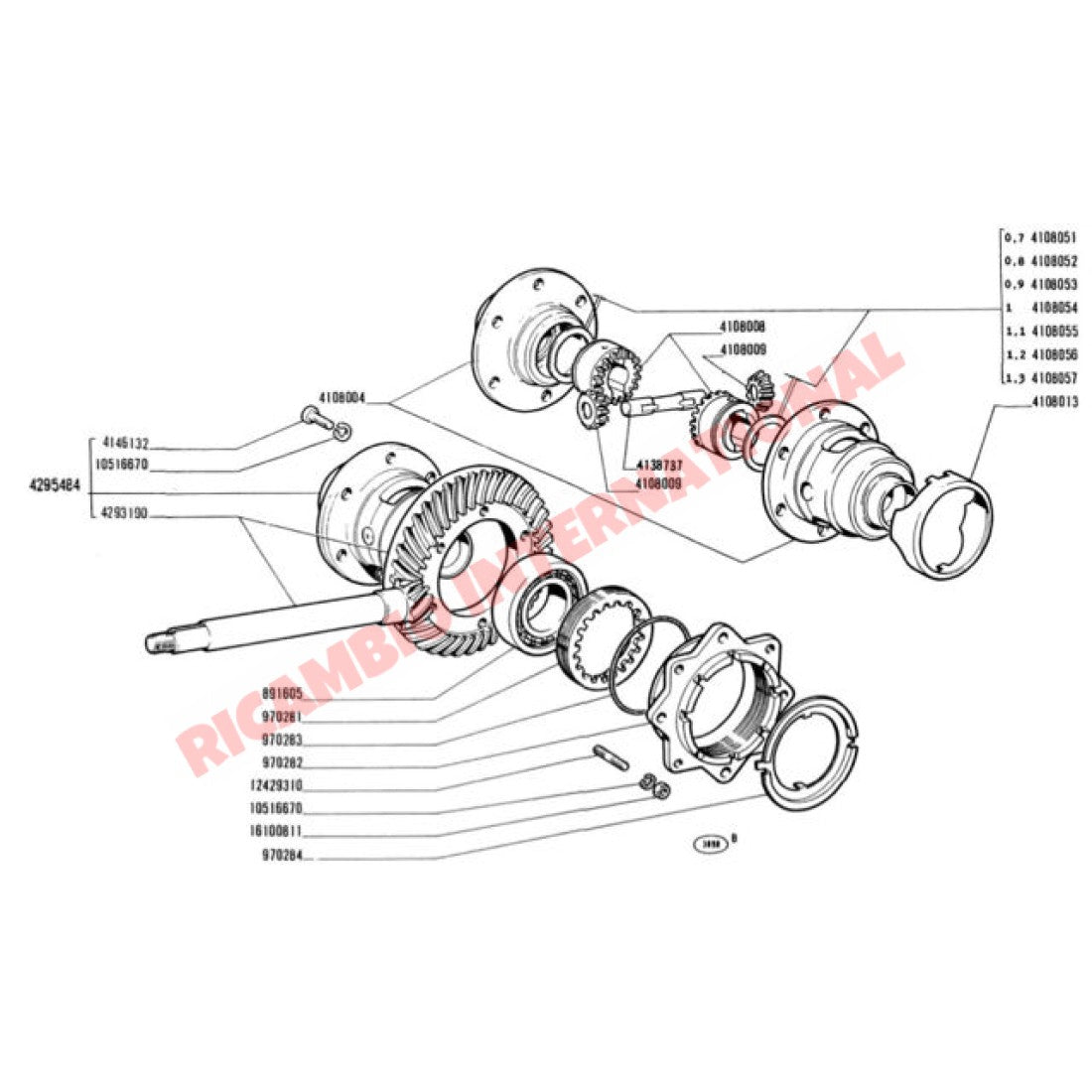 Crown Wheel & Pinion - Classic Fiat 500 F/L - Gears and Related Parts