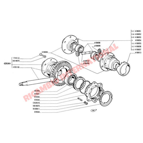 Crown Wheel & Pinion - Classic Fiat 500 F/L - Gears and Related Parts