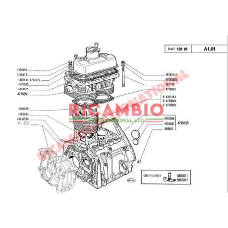 Cylinder Head Bolt Kit - Classic Fiat 500 126 - Engine & Associated Items