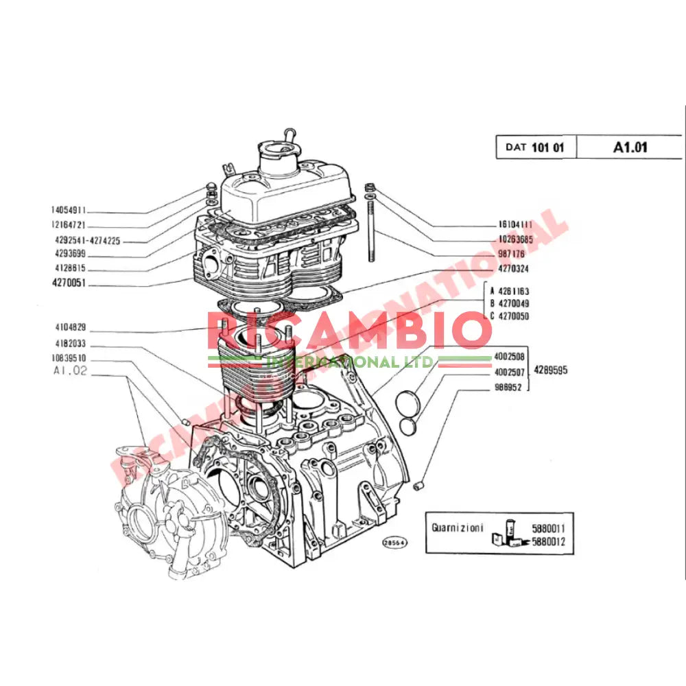 Cylinder Head Bolt Kit - Classic Fiat 500 - Engine & Associated Items
