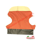 Dark Red Cloth & Vinyl Seat Covers Set - Classic Fiat 500 - Seat Covers - Padding and Seat Spring