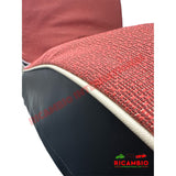 Dark Red Cloth & Vinyl Seat Covers Set - Classic Fiat 500 - Seat Covers - Padding and Seat Spring