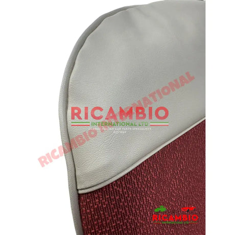Dark Red Cloth & Vinyl Seat Covers Set - Classic Fiat 500 - Seat Covers - Padding and Seat Spring