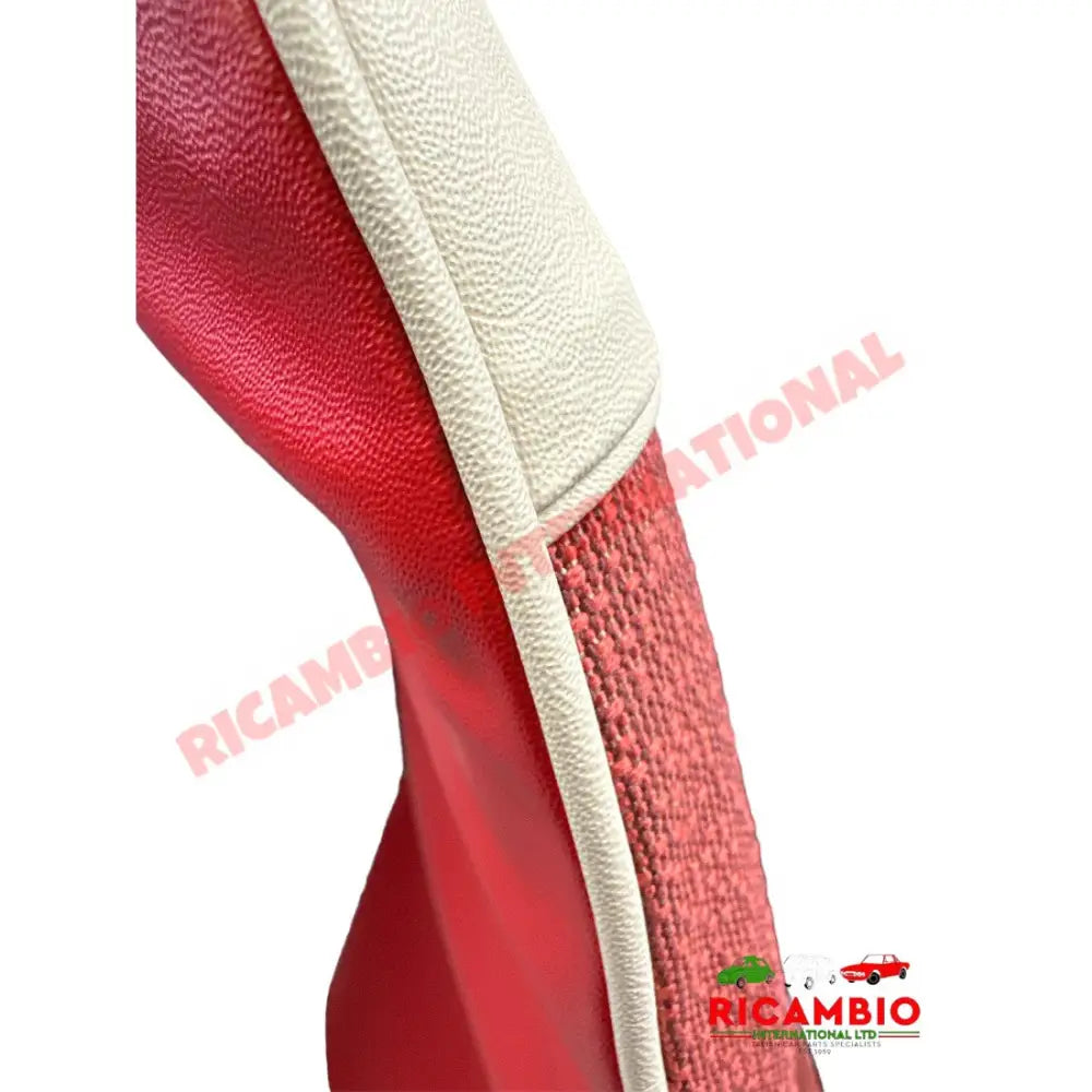 Dark Red Cloth & Vinyl Seat Covers Set - Classic Fiat 500 - Seat Covers - Padding and Seat Spring