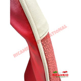 Dark Red Cloth & Vinyl Seat Covers Set - Classic Fiat 500D - Seat Covers - Padding and Seat Spring