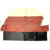 Dark Red Cloth & Vinyl Seat Covers Set - Classic Fiat 500D - Seat Covers - Padding and Seat Spring