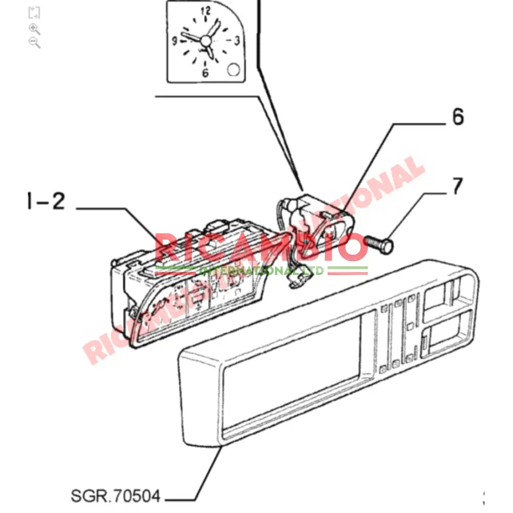 Dashboard Clock - Classic Fiat Panda - Accessories & Interior Parts