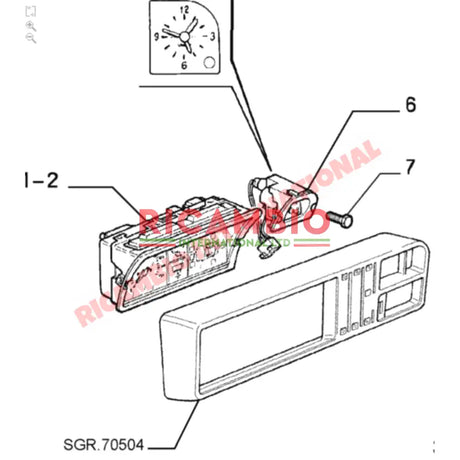 Dashboard Clock - Classic Fiat Panda - Accessories & Interior Parts