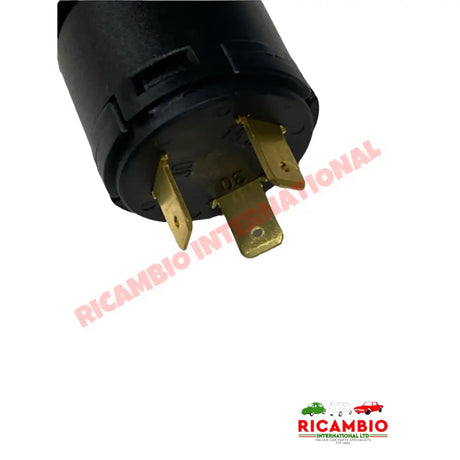 Dashboard Ignition Switch with Black Plastic Bezel & Keys - Classic Fiat 500 - Electrical