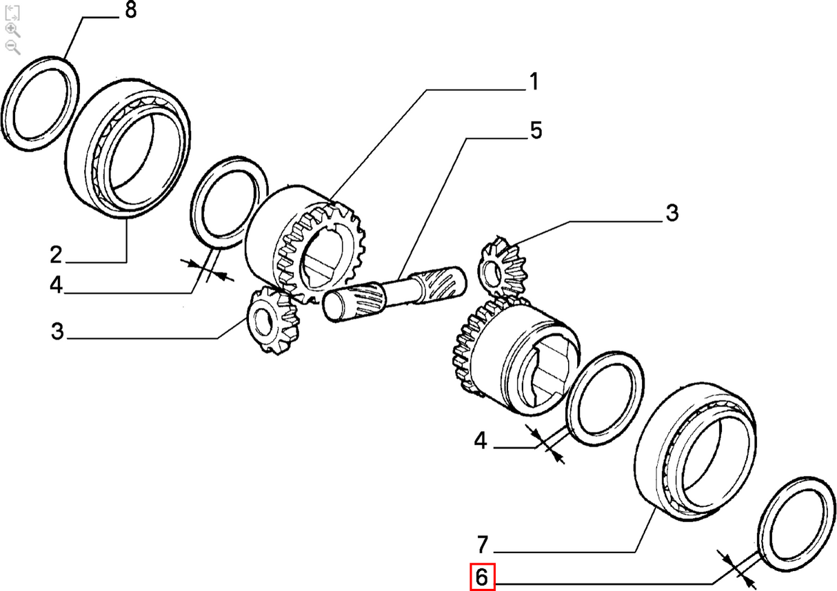 Differential Thrust Ring - Classic Fiat Panda,Uno,Cinquecento,Seicento Lancia Y10 - Gearbox and Parts