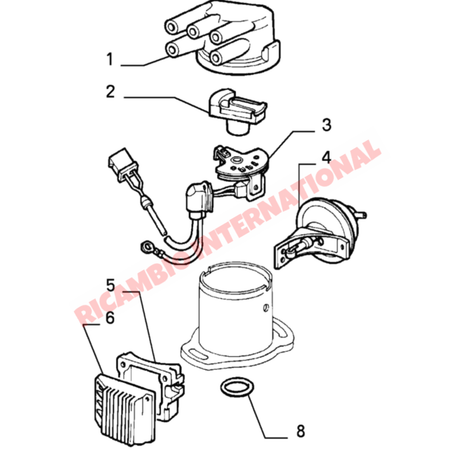 Distributor Oil Seal - Classic Fiat Panda Uno Y10 - Ignition & Electronic Parts
