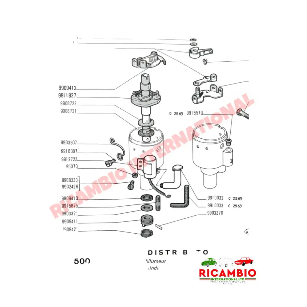 Distributor Shaft Washer (Bakelite) - Classic Fiat 500 - Distributor and Related Parts