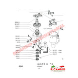 Distributor Shaft Washer (Metal) - Classic Fiat 500 - Distributor and Related Parts