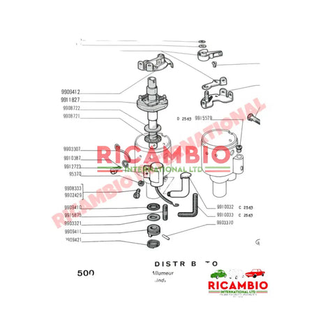 Distributor Shaft Washer (Metal) - Classic Fiat 500 - Distributor and Related Parts