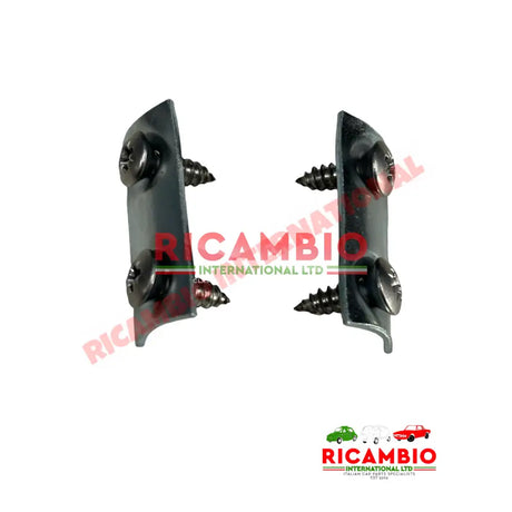 Door Check Strap Metal Support Plate Kit - Classic Fiat 500 600 850T,900T/E plus others - Interior Parts