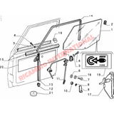 Door Glass Runner Clip - Classic Fiat Panda - Windows - Seals & Associated Parts