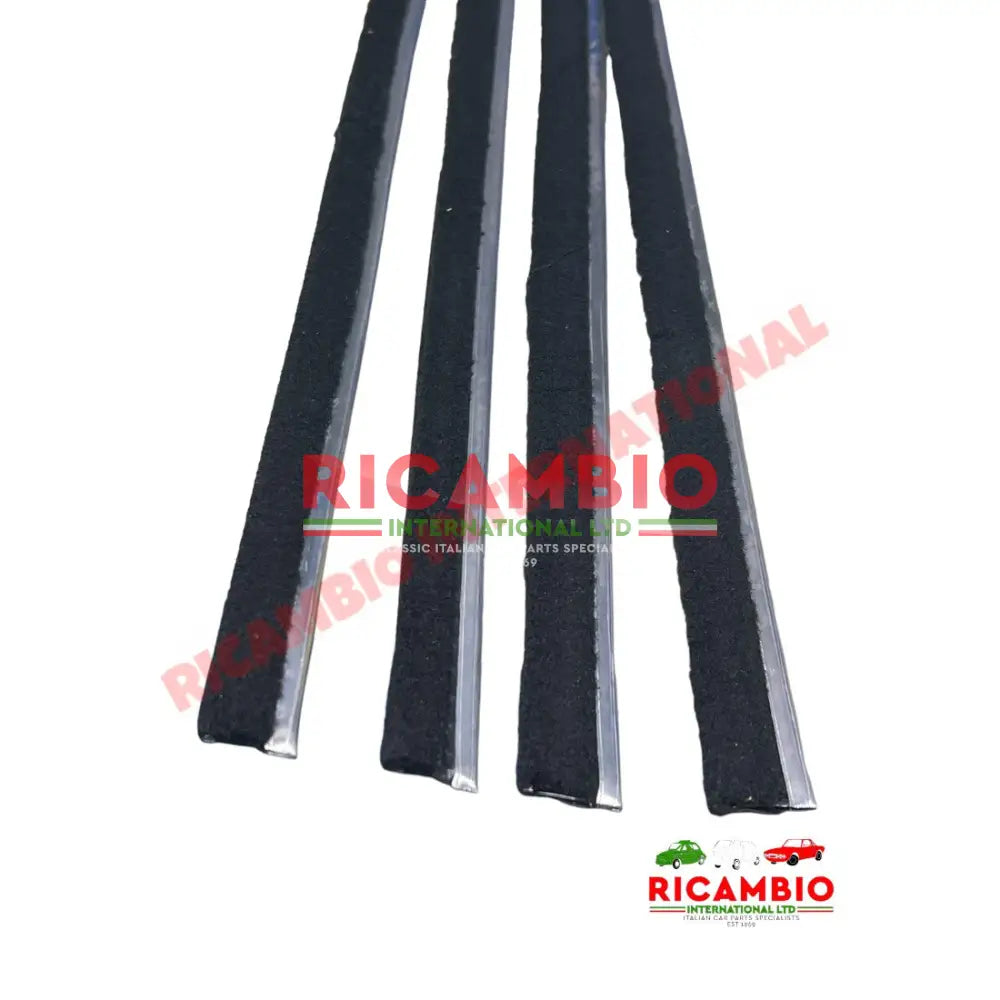 Door Glass Scrapper Weatherstrip Kit - Lancia Fulvia Coupe - Lancia Fulvia Gaskets - Seals & Rubber Parts