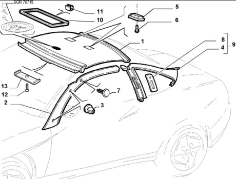 Door/Interior Panel Clip Kit - Classic Fiat Panda,Coupe